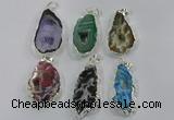 NGP3105 25*40mm - 30*50mm freeform druzy agate gemstone pendants