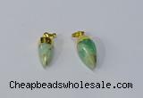 NGP3108 10*20mm - 10*25mm sticks Australia chrysoprase pendants