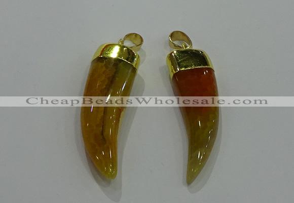 NGP3110 10*40mm - 12*45mm oxhorn agate pendants wholesale