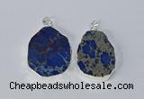 NGP3155 25*35mm - 35*45mm freeform sea sediment jasper pendants