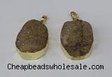 NGP3164 22*30mm - 25*35mm freeform druzy agate gemstone pendants