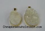 NGP3210 30*40mm - 35*45mm freeform druzy agate pendants