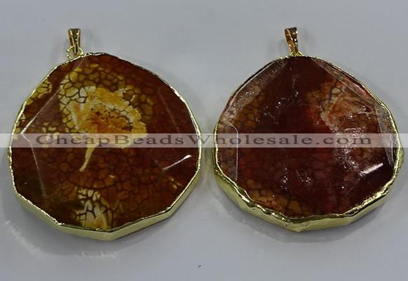 NGP3248 40*45mm - 50*55mm freeform agate gemstone pendants