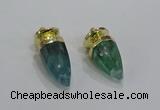 NGP3251 15*30mm - 18*35mm faceted bullet fluorite pendants