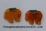 NGP3261 40*48mm - 45*50mm elephant agate gemstone pendants