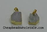 NGP3321 8*12mm - 15*20mm freeform druzy agate gemstone pendants