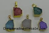 NGP3329 8*12mm - 15*20mm freeform druzy agate gemstone pendants