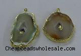 NGP3361 45*55mm - 50*65mm freeform druzy agate pendants