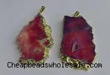 NGP3397 40*45mm - 45*60mm freeform druzy agate pendants