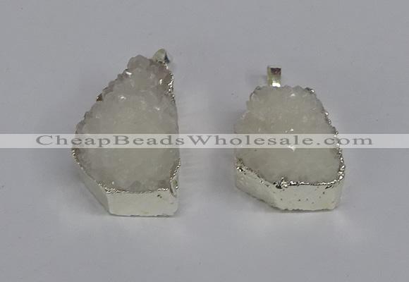 NGP3456 20*30mm - 25*35mm freeform druzy agate pendants wholesale