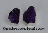 NGP3458 20*30mm - 25*35mm freeform druzy agate pendants wholesale