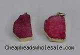 NGP3467 20*30mm - 25*35mm freeform druzy agate pendants wholesale