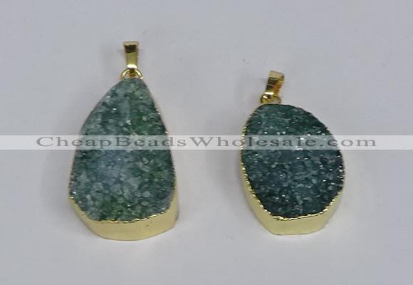 NGP3479 18*25mm - 20*30mm freeform druzy agate gemstone pendants