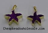 NGP3511 24*25mm starfish fossil coral pendants wholesale