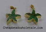 NGP3514 24*25mm starfish fossil coral pendants wholesale