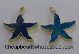 NGP3524 48*50mm starfish fossil coral pendants wholesale