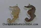 NGP3653 22*58mm - 25*55mm seahorse agate gemstone pendants