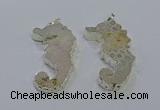 NGP3662 22*58mm - 25*55mm seahorse fossil coral pendants