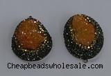 NGP3676 35*45mm freeform plated druzy agate pendants wholesale