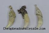 NGP3752 10*40mm - 12*45mm horn wolf tooth pendants wholesale