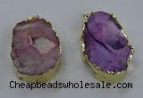 NGP3756 30*40mm - 40*50mm freeform druzy agate pendants