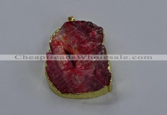 NGP3757 30*40mm - 40*50mm freeform druzy agate pendants