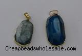 NGP3785 15*30mm - 18*35mm freeform druzy agate pendants