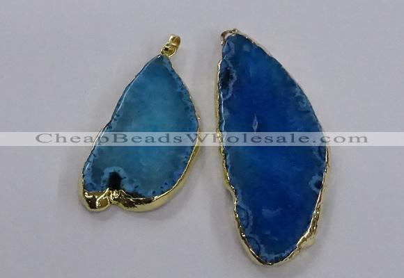 NGP3845 25*65mm - 35*70mm freeform agate gemstone pendants