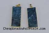 NGP3956 20*50mm - 25*45mm rectangle druzy agate gemstone pendants