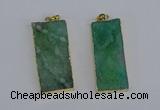 NGP3957 20*50mm - 25*45mm rectangle druzy agate gemstone pendants