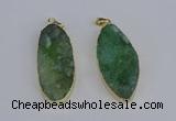 NGP3967 22*45mm - 25*50mm oval druzy agate pendants wholesale