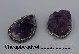 NGP4324 25*35mm - 30*40mm freeform druzy amethyst pendants