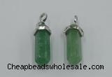 NGP5009 8*30mm sticks green aventurine pendants wholesale