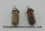 NGP5014 8*30mm sticks unakite gemstone pendants wholesale