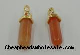 NGP5033 8*30mm sticks red aventurine pendants wholesale