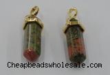 NGP5039 8*30mm sticks unakite gemstone pendants wholesale