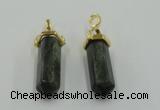 NGP5042 8*30mm sticks seaweed quartz pendants wholesale