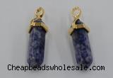 NGP5043 8*30mm sticks sodalite gemstone pendants wholesale