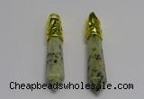 NGP5445 10*65mm sticks kiwi jasper pendants wholesale