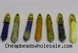 NGP5448 10*65mm sticks mixed gemstone pendants wholesale