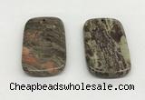 NGP5503 35*55mm rectangle rainforest agate pendants wholesale