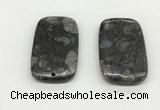 NGP5530 35*55mm rectangle grey opal gemstone pendants