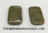 NGP5534 35*55mm rectangle unakite gemstone pendants