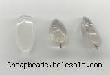 NGP5540 14*40mm - 23*58mm teardrop white crystal pendants