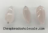 NGP5541 14*40mm - 23*58mm teardrop rose quartz pendants