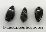 NGP5549 14*40mm - 23*58mm teardrop agate gemstone pendants