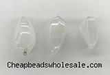 NGP5551 14*40mm - 23*58mm teardrop white jade pendants