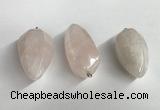 NGP5566 18*40mm - 23*58mm teardrop rose quartz pendants