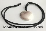 NGP5637 Shell flat round pendant with nylon cord necklace