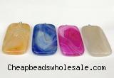 NGP5727 30*50mm rectangle agate pendants wholesale